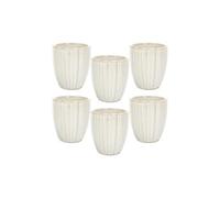 AltoBuy Set de 6 Tasses à Expresso Beiges en céramique (12cl) - Shelly