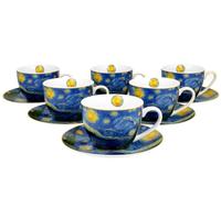 Set de 6 tasses Van Gogh Nuit étoilée 250 ml