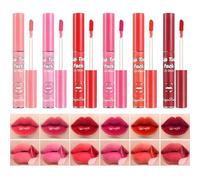 Set de 6 teintures à lèvres Peel Off Magic - Brillant à lèvres hydratant longue durée à double usage, 6 couleurs de teint à lèvres waterproof pour les femmes, cadeau cosmétique pour les filles