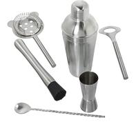 Set de 6 ustensiles pour Cocktail en Acier Inoxydable Mat cuillère 28 cm Shaker 550 ML