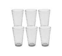 Set de 6 verres 34 n verre martelé gris fumé - - ALTOBUY Gris