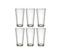 AltoBuy Set de 6 Verres 40cl en Verre avec stries et liseré doré