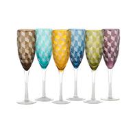 Set de 6 verres à champagne Blocks H 24cm x Ø 7,5cm