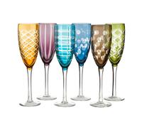 Set de 6 verres à champagne Cuttings H 24cm x Ø 7cm
