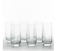 Set de 6 Verres à Eau - TUA FH - Transparent - Verre Plat - Compatible Lave-Vaisselle