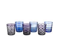 Set de 6 verres Cobalt H x Ø 10x8.6cm