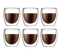 Set de 6 Verres Double Paroi espresso /Tasses à café Double paroi, Tasse Expresso Originale - 8 cl.