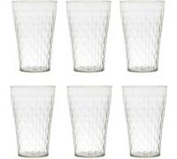 Set de 6 verres en plastique transparent en nid d'abeille (42cl) - - ALTOBUY Transparent