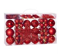 Lot de 66 boules de Noël intérieur extérieur décoration 66 pièces Noël au choix