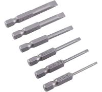 Set De 6pcs 50mm 2.0-6.0mm 1/4"" Embouts De Vissage Magnétique Extension Tournevis Queue Hexagonal Tête Fendue Pour Tournevis,Forets,Perceuses