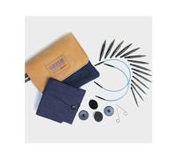 Set De 7 Aiguilles Courtes Intercheangeables Denim - Knitpro Bleu