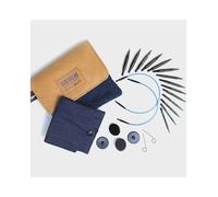 Set De 7 Aiguilles Courtes Intercheangeables Denim - Knitpro Bleu
