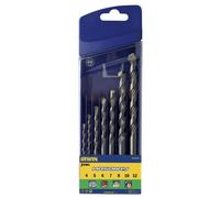 Set de 7 forets de maçonnerie 4/5/6/7/8/10/12 mm 10501893 Irwin