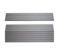 set de 7 lattes pour brise-vue WPC Sarthe, planches brise-vent, env. 1qm, ® ~ 90cm, gris