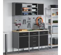 Set de 7 pièces de banc de travail en acier noir