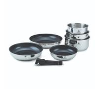 Set de 7 pièces inox amovible antiadhésif - "Réactif"