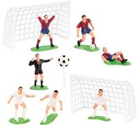 set de 7 pièces pour décorer des gâteaux avec des footballeurs et des buts