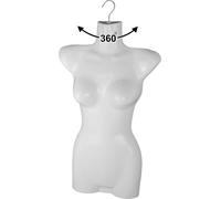 set de 7 torses féminins - 70 cm de torse de femme en plastique - torse semi-plastique de couleur blanche - buste de mannequin - corps de femme semi-plastique - poupée figure - 7 pièces mannequin avec