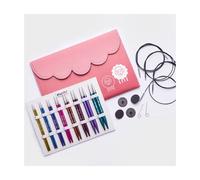 Set De 8 Aiguilles Circulaires Interchangeable Deluxe Zing 13 Cm: L'élégance Et La Performance Au Bout Des Doigts - Knitpro Rose