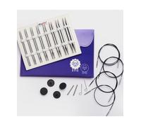 Set De 8 Aiguilles Interchangeables De 13 Cm Nova Metal Deluxe- Knitpro Bleu