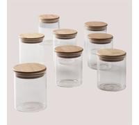 Set de 8 bocaux Ø8 cm en verre Seyne