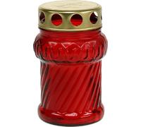 set de 8 bougies funéraires en verre rouge - 13cm de haut, bougie de cimetière, bougie commémorative, lumière éternelle, bougie de deuil pour la Toussaint & le Jour des Morts
