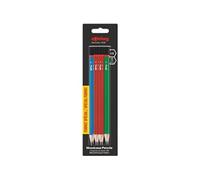 rOtring, Set de 8 Crayons en bois HB : 4 rouge, 2 bleu et 2 vert Assortiment