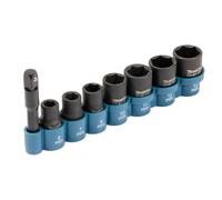 SET DE 8 DOUILLES 1/2'' + ADAPTATEUR 1/4'' MAKITA - E12289