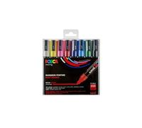 POSCA PC-5M Noir, Bleu, Vert, Rose, Rouge, Violet, Blanc, Jaune 8 pièce(s)