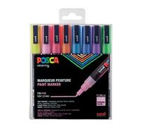 POSCA 186513 - Marqueur POSCA à pointe ogive fine, set de 8, paillettes