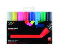 Set de 8 marqueurs Posca - Pointe rectangulaire XL - Couleurs basiques