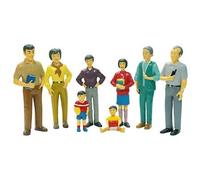 Set de 8 personnages MINILAND - Famille asiatique - Jouet pour enfant de 3 ans et plus
