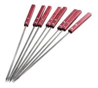 Set de 8 Pic à Brochette pour Grillades et Kebabs, Pique Brochette Réutilisable pour Barbecue en Acier Inoxydable, Brochettes Plates pour Viande Légumes et Saucisses