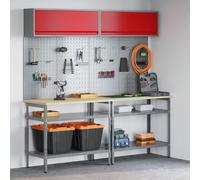 Set de 8 pièces de banc de travail en acier gris