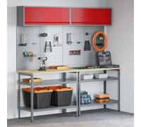 Set de 8 pièces de banc de travail en acier gris