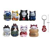 Set de 8 pièces Figurines Naruto kakashi Uzumaki naruto Haruno Sakura 3cm avec portes clés naruto G