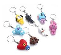 Set de 8 pièces Porte-clés BTS Cooky Tata Chimmy Koya Mang 5 cm