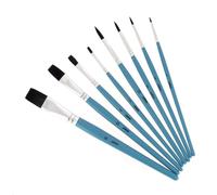 Set de 8 pinceaux aquarelle imitation petit-gris - Ronds et Plats - Pébéo