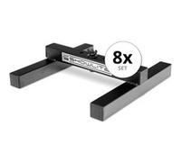 8x Lumiére Effet Support Sol Pied pour PAR LED Lumiére Projecteur Disco Acier