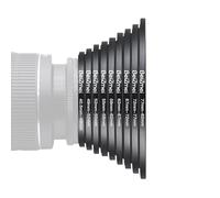 Set de 9 Anneaux adaptateurs Step-up fabriqués en Aluminium (métal),Include:40,5-49 mm, 49-52 mm, 52-55 mm, 55-58 mm, 58-62 mm, 62-67 mm, 67-72 mm, 72-77 mm, 77-82 mm (Chambre Filter Ring)