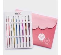 Ensemble de crochets KnitPro, Zing en aluminium à une extrémité, 2,00-6,00 mm, 26-47430, coloré