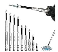 Set de 9 Embouts de Tournevis Perceuse Hyper Magnétiques, Embouts Phillips Anti-Dérapants K5, Set d'Embouts de Tournevis K5 Anti-Dérapants Universels, Ultra Magnétiques et Résistants Compatible avec T