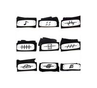 Set de 9 pièces Bandeau différents Naruto Shippuden - noir noir