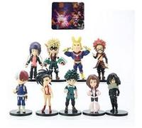 Set de 9 pièces Figurines Delicate My hero academiai 8 cm avec tapis de souris G