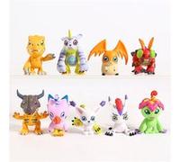 Set de 9 pièces Figurines Digimon Adventure Greymon Gabumon Palmon 4 cm G