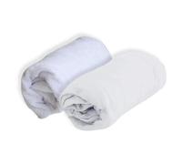 Domiva Drap housse + Alèse Uni 100% coton Traitement Sanitized Blanc 60 x 120 cm