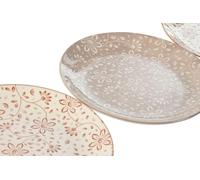 Set de Assiettes Home ESPRIT Marron Beige Porcelaine 19 x 19 x 2 cm - Marque : Home ESPRIT - EAN : 8424002172916