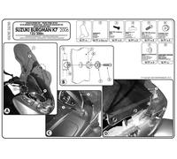 Set De Attaques Suzuki Burgman Spécifique pour Pare-Brise 3106DT GIVI d267kit