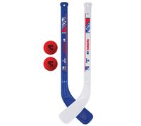 Set de b?tons de hockey mini Franklin Sports New York Rangers - Ensemble de hockey genou pour enfants, 2 joueurs, jouet id?al.