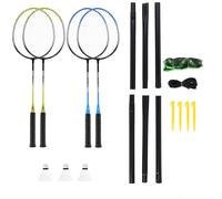 Set de badminton 4 raquettes + 3 volants + filet + housse NILS NRZ014 Jaune 195x22 cm